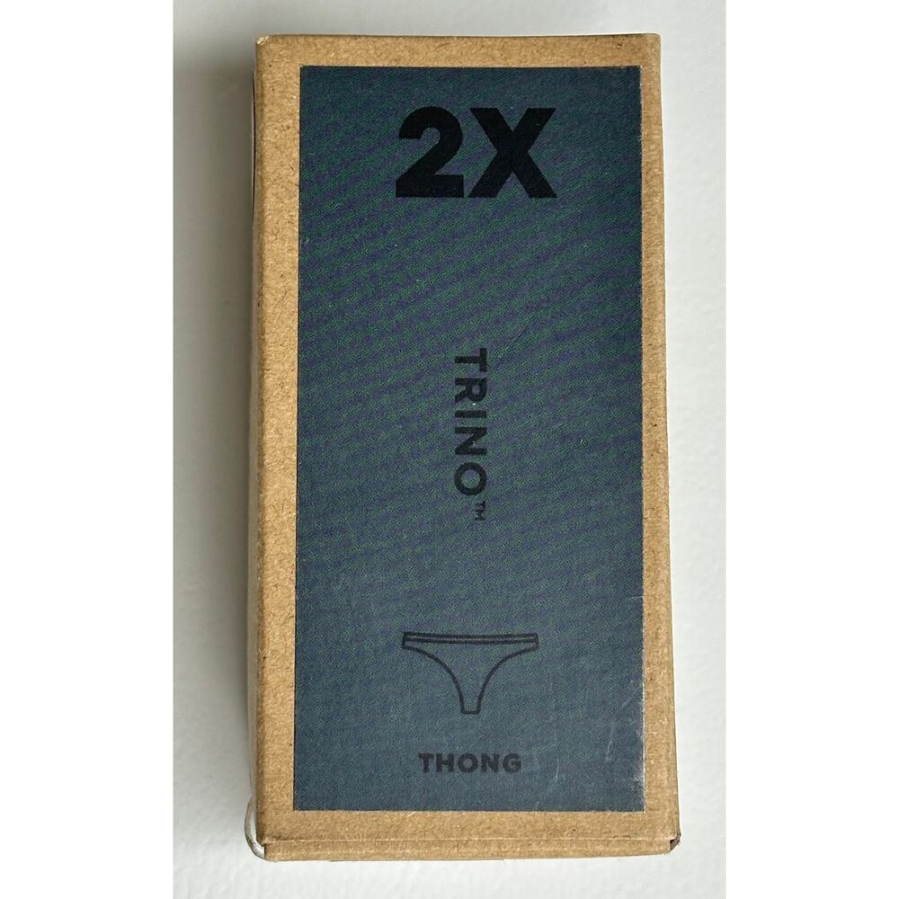 Allbirds NWT Blue Trino Thong Panty XXL Rare Discontinued Merino Tree Blend 2XL